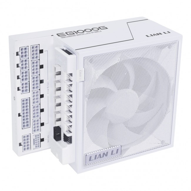 Lian Li EDGE GOLD 1000 80 PLUS Gold Power Supply, PCIe 5.1, ATX 3.1 - 1.000 Watt, white, incl. USB Hub