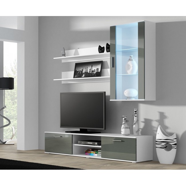 Cama hanging display cabinet SOHO white/grey gloss