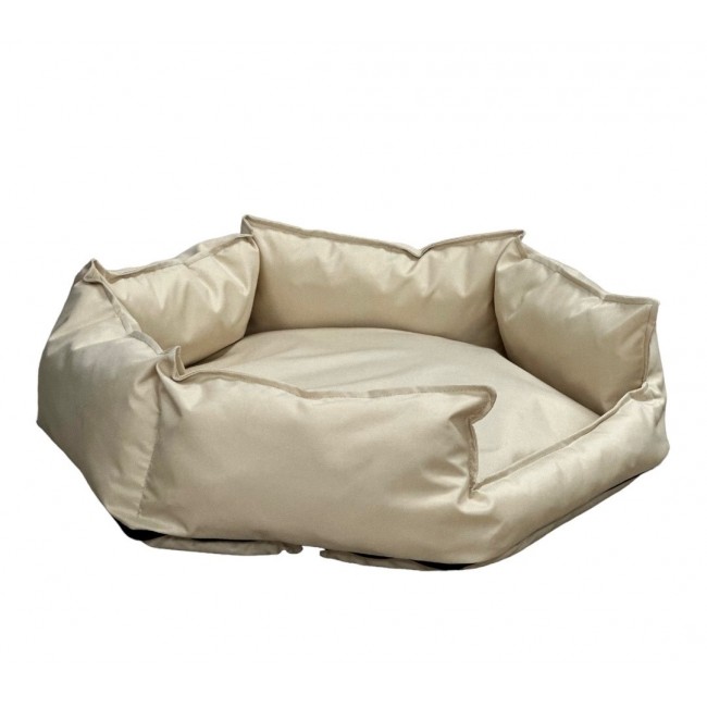 GO GIFT Hexagon beige XXL - pet bed - 90 x 63 x 16 cm