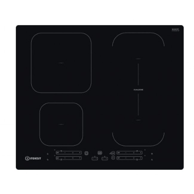 Indesit IB 65B60 NE Black Built-in 59 cm Zone induction hob 4 zone(s)