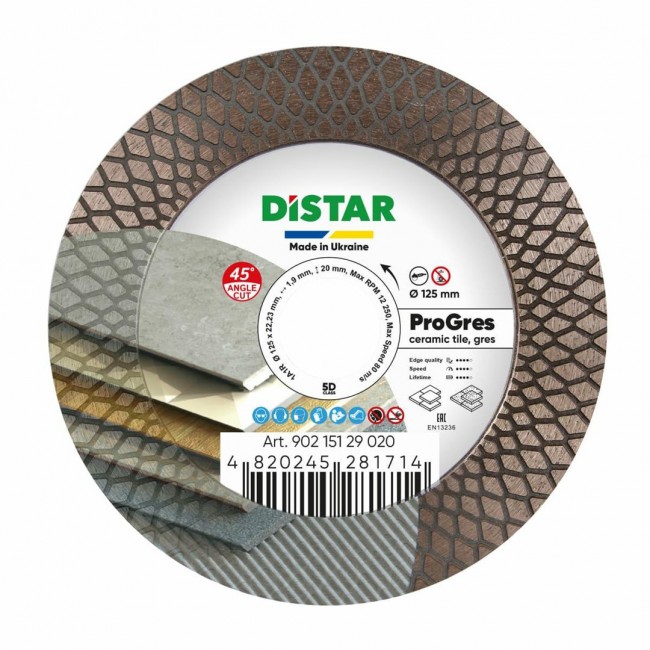 DISTAR PRO GRES DIAMOND BLADE 125 x 1,9 x 8/20 x 22,23mm DISTAR PRO GRES DIAMOND BLADE 125 x 1,9 x 8/20 x 22,23mm