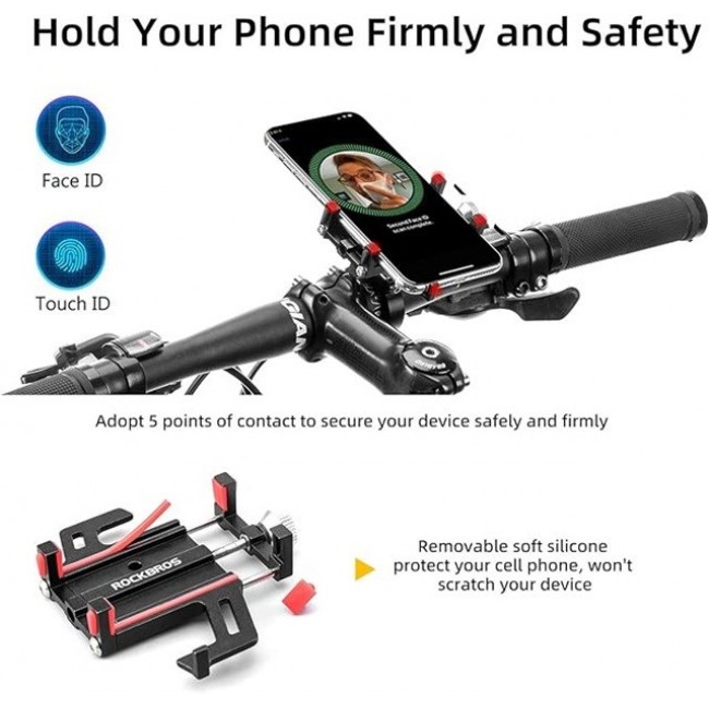 Rockbros 699-BK Bike Phone Holder Black
