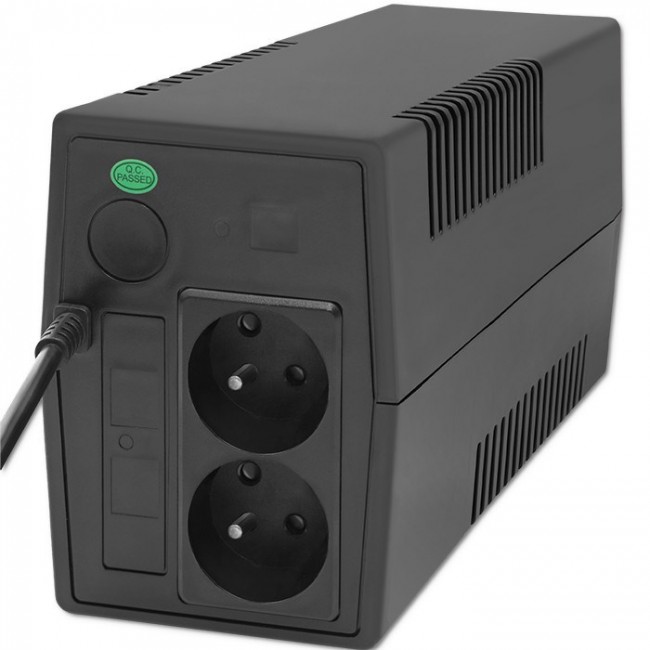 Qoltec 53772 uninterruptible power supply (UPS) Line-Interactive 0.65 kVA 360 W 1 AC outlet(s) Qoltec 53772 uninterruptible power supply (UPS) Line-Interactive 0.65 kVA 360 W 1 AC outlet(s)