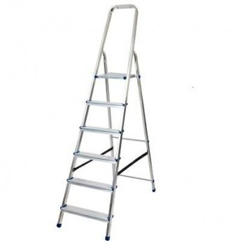 AWTOOLS Aluminum Ladder 6 steps 150 kg
