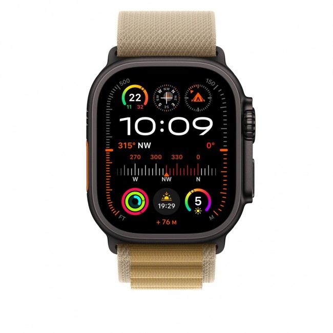 Apple 49mm Tan Alpine Loop - Small - Black Titanium Finish