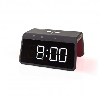Nedis WCACQ30BK alarm clock Digital alarm clock Black