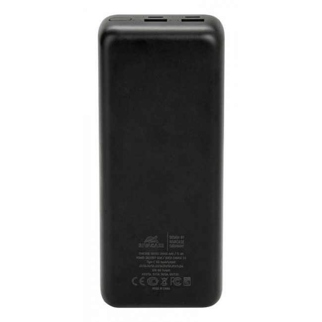 Rivacase VA1080 power bank Lithium Polymer (LiPo) 30000 mAh Black, Blue