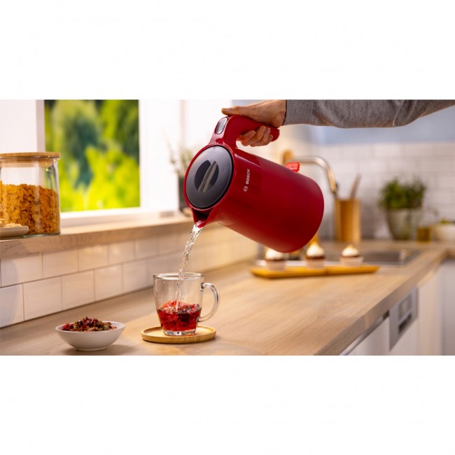 Bosch TWK2M164 electric kettle 1.7 L 2400 W Black, Grey, Red Bosch TWK2M164 electric kettle 1.7 L 2400 W Black, Grey, Red