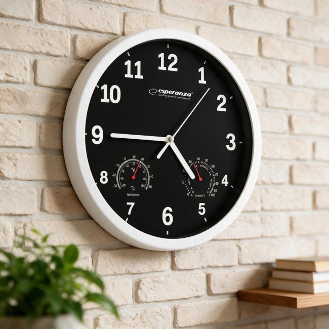 Esperanza EHC016K Mechanical wall clock Round Black