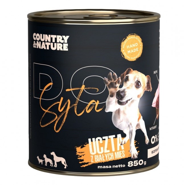 COUNTRY&NATURE Do syta Feast of white meats - wet dog food - 850g COUNTRY&NATURE Do syta Feast of white meats - wet dog food - 850g