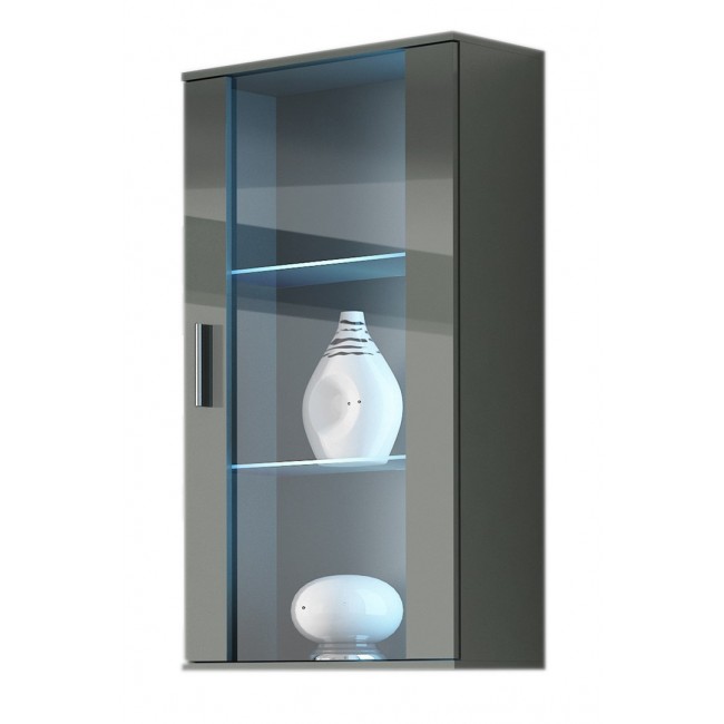 Cama hanging display cabinet SOHO grey/grey gloss