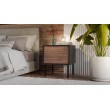 Bedside cabinet, 2 pcs. CORTINA 45x40x51 black/walnut Bedside cabinet, 2 pcs. CORTINA 45x40x51 black/walnut