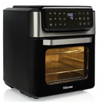 Tristar Hei luft-Ofen Kontrollleuchte Timerfunktion 12 l Single Stand-alone 1800 W Hot air fryer Black, Stainless steel