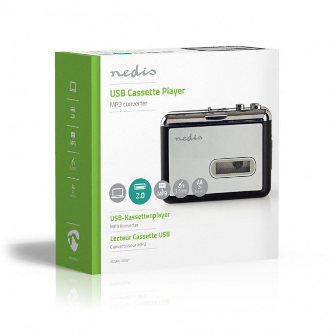 Nedis ACGRU100GY MP3/MP4 player Grey