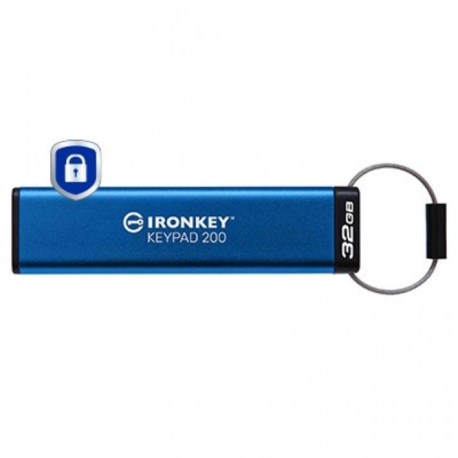 Kingston Technology IronKey 32GB Keypad 200, FIPS 140-3 Lvl 3 AES-256 Hardware Encrypted Kingston Technology IronKey 32GB Keypad 200, FIPS 140-3 Lvl 3 AES-256 Hardware Encrypted