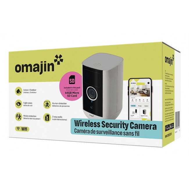 Wireless Security Camera OMAJIN OWC-01-EU White, Black Wireless Security Camera OMAJIN OWC-01-EU White, Black