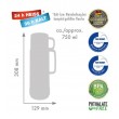 ROTPUNKT Glass thermos, capacity 0.750 l, polar-el.-summer squash (white-yellow) ROTPUNKT Glass thermos, capacity 0.750 l, polar-el.-summer squash (white-yellow)