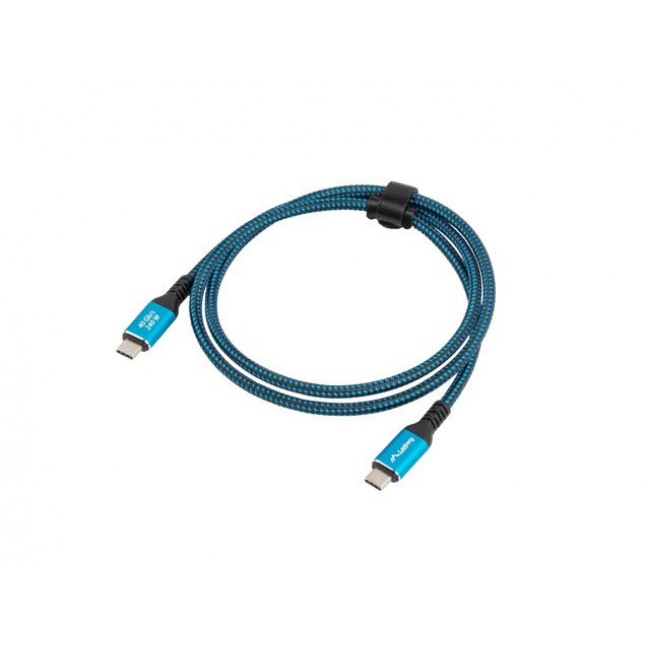 Lanberg CA-CMCM-44CU-0005-BK USB cable USB4 Gen 2x2 0.5 m USB C Black, Blue