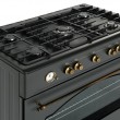 Ravanson Retro KWGE 90AR gas and electric cooker (black)