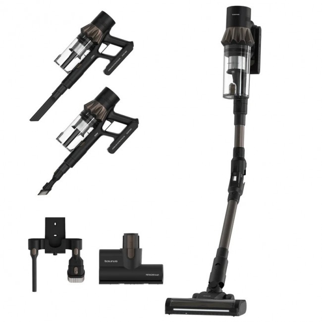 Taurus Homeland X9 Pro Pet & Car Cordless Stick Vacuum Cleaner Battery-powered Dry HEPA Bagless 0.7 l 615 W Black, Brown 2.5 Ah Taurus Homeland X9 Pro Pet & Car Cordless Stick Vacuum Cleaner Battery-powered Dry HEPA Bagless 0.7 l 615 W Black, Brown 2.5 Ah