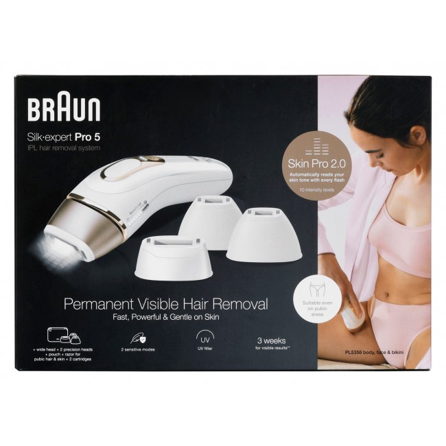 Braun Silk-expert Pro PL5356 Intense pulsed light (IPL) Gold, White