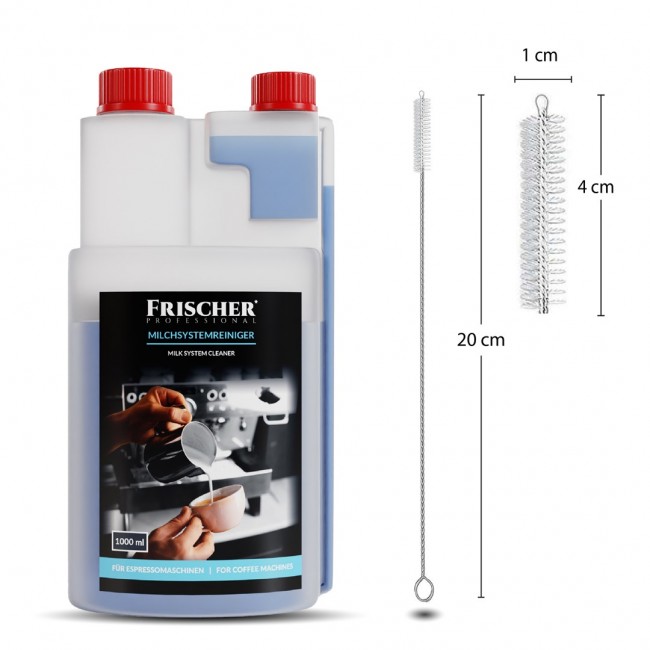 Frischer milk system cleaner 1l + brush 20 cm