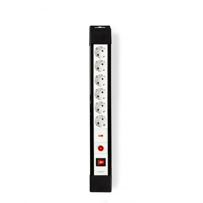 Nedis EXS630SPF1PRO power extension 3 m 6 AC outlet(s) Indoor Black, White