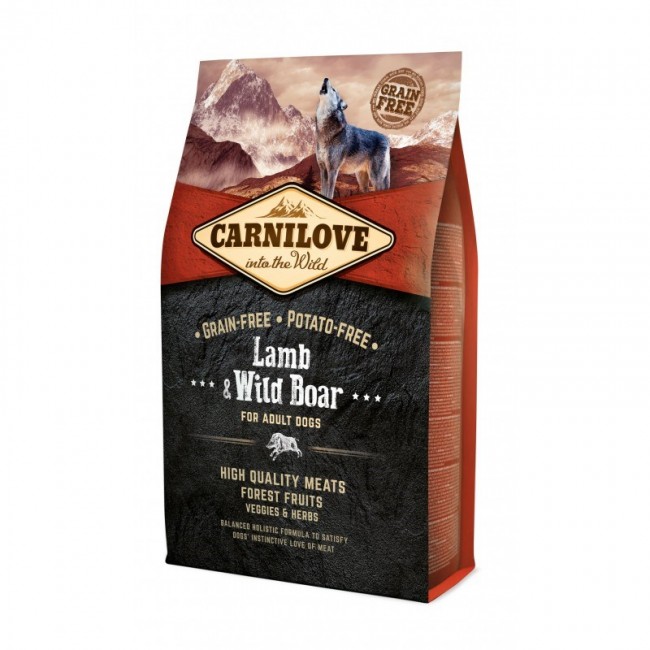 CARNILOVE Adult Lamb and wild boar - dry dog food - 4kg CARNILOVE Adult Lamb and wild boar - dry dog food - 4kg