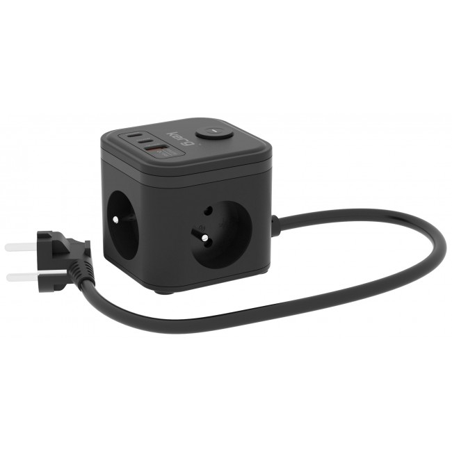 KERG SMART 3-SOCKET POWER STRIP + USB-A+USB-C CHARGER 1.5M 3 1.5MM2 H05VV-F 16A/250V