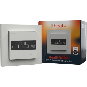 Termostat Heatit WiFi6 White RAL 9003 Wi-Fi Thermostat 3600W 16A