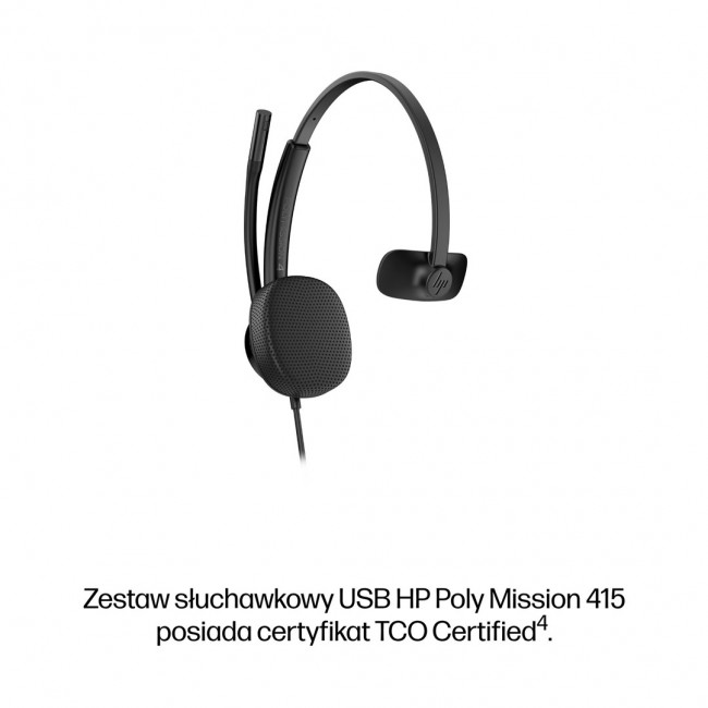HP Poly Mission 415 Monaural USB Wired Headset