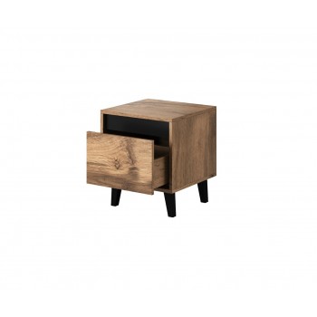 NORD bedside table 2 pcs. 40x38x45 cm oak wotan/anthracite