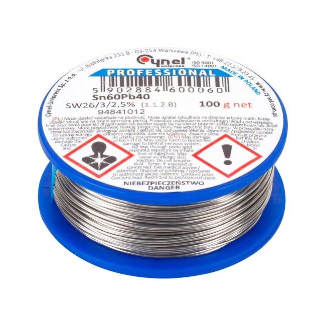Tin 0.25mm/100g Sn60Pb40 CYNEL Tin 0.25mm/100g Sn60Pb40 CYNEL