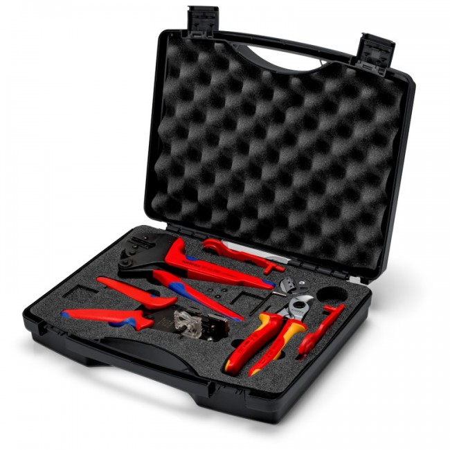 Knipex 97 91 04 V01 cable crimper Cable die set Grey, Orange, Red Knipex 97 91 04 V01 cable crimper Cable die set Grey, Orange, Red