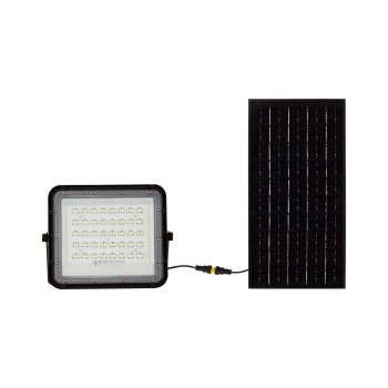 Solar LED projector V-TAC 10W Remote, AUTO, Timer, IP65 Black VT-80W 4000K 800lm
