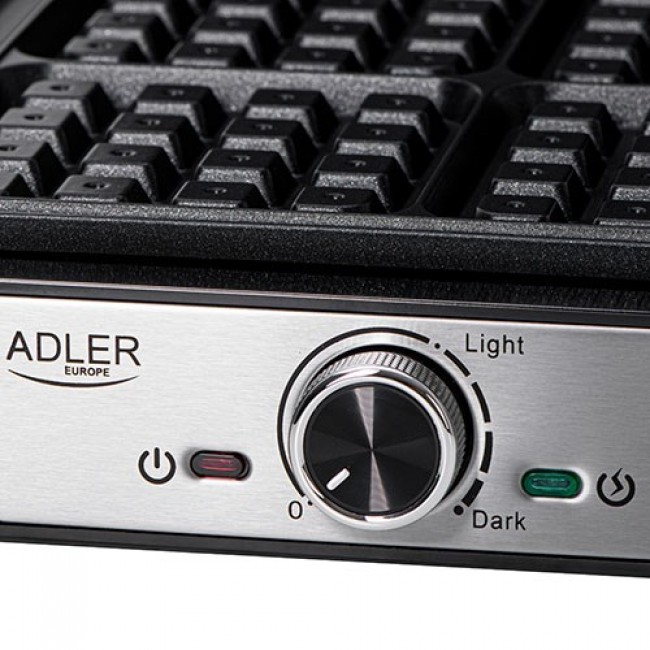 Adler AD 3083 waffle iron 4 waffle 1800 W Black, Silver Adler AD 3083 waffle iron 4 waffle 1800 W Black, Silver