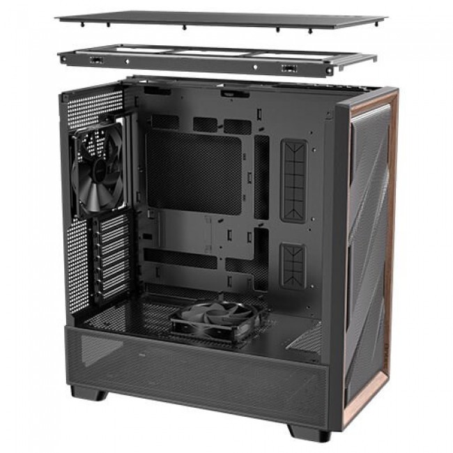 Antec FLUX SE Midi Tower Black, Wood
