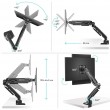 ONKRON G90-B Swivel and tilt desk mount for 13 -34 monitors, max. 10 kg, with rotation, black