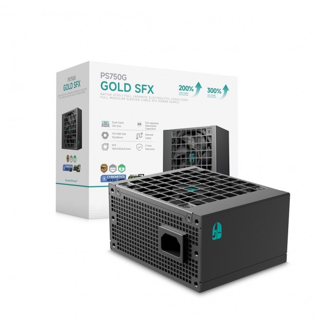 Gamer Storm PS750G power supply unit 750 W 20+4 pin ATX SFX Black Gamer Storm PS750G power supply unit 750 W 20+4 pin ATX SFX Black