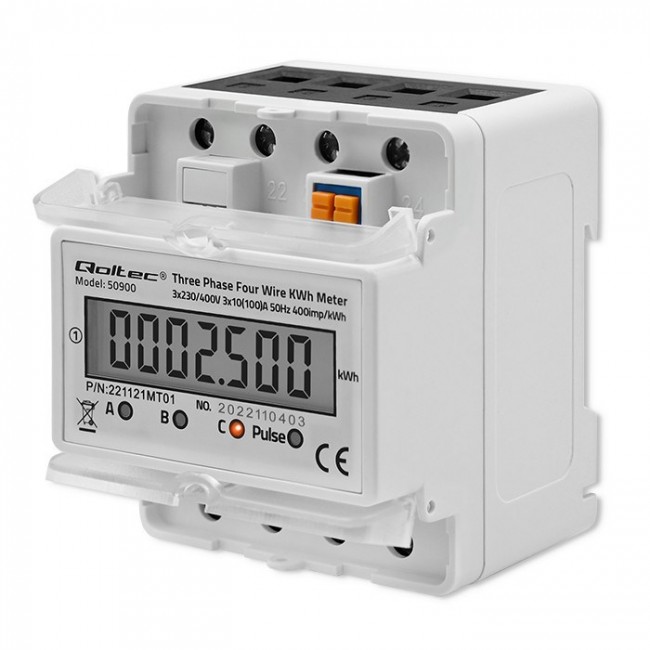 Three phase consumption meter, 230V,