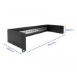 DeLOCK 19 DIN rail Panel 2U black