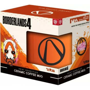 Heat Reveal Mug Good Loot Borderlands 4 - Hunters Icon 450 ml Orange, Grey