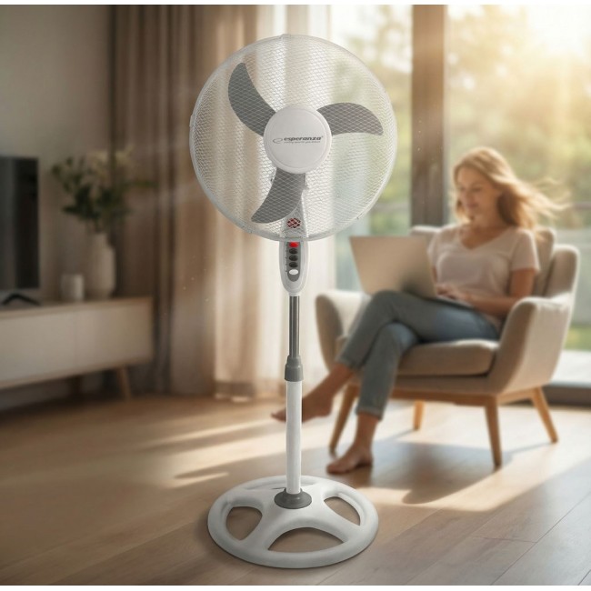 Esperanza EHF002WE, 16 '' standing fan, White and Gray