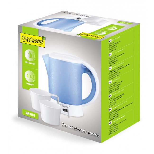Feel-Maestro MR010 electric kettle 0.6 L Blue, White 600 W Feel-Maestro MR010 electric kettle 0.6 L Blue, White 600 W