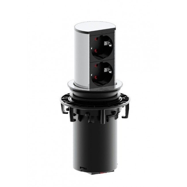 Bachmann 928.002 socket-outlet Black, Silver