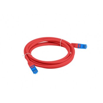 LANBERG PATCHCORD S/FTP CAT.6A 0.5M RED LSZH