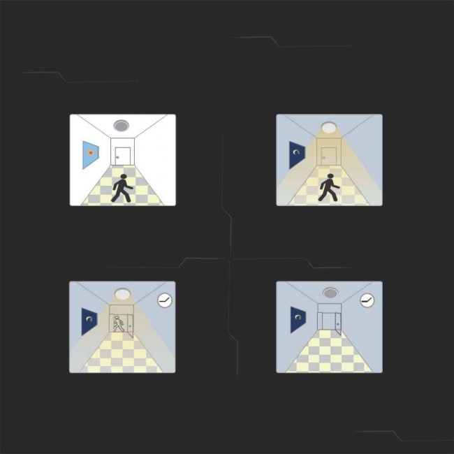 Plafond V-TAC VT-8624S surface-mounted 24W LED IP44 29cm motion detector 4000K 2500lm (SKU 76631) White Plafond V-TAC VT-8624S surface-mounted 24W LED IP44 29cm motion detector 4000K 2500lm (SKU 76631) White