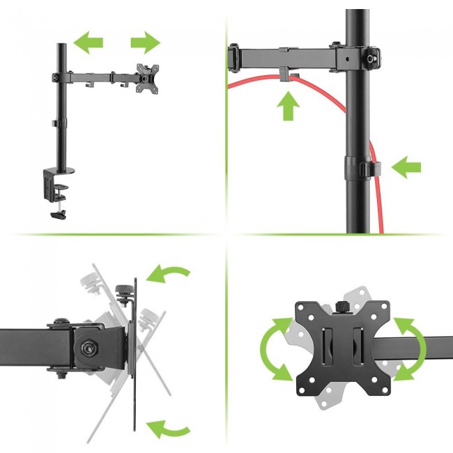 Techly ICA-LCD 503BK2 monitor mount / stand 68.6 cm (27 Techly ICA-LCD 503BK2 monitor mount / stand 68.6 cm (27