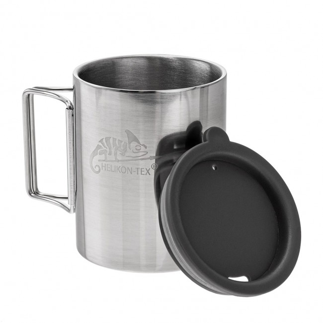 Helikon Thermal mug with lid 250 ml Silver, Black