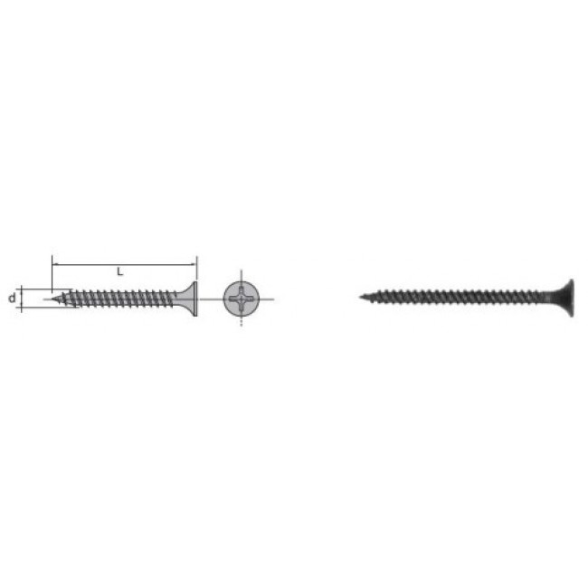 Drywall Metal Screw Phosphated 3.5*35mm